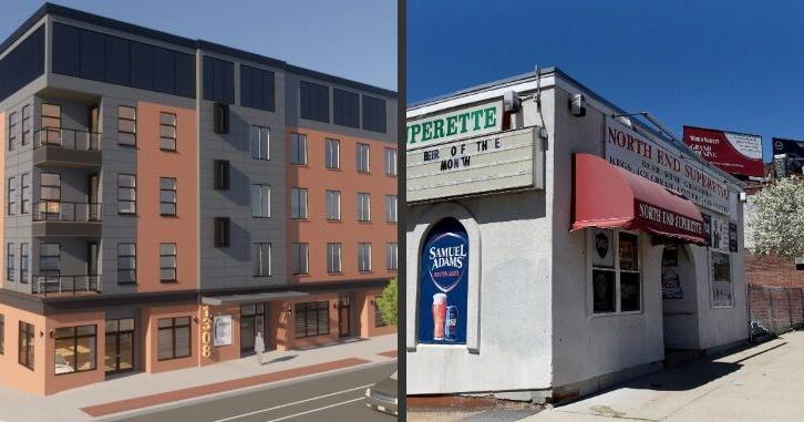 Cornhole aside, board supports 51-unit building at North End Superette site