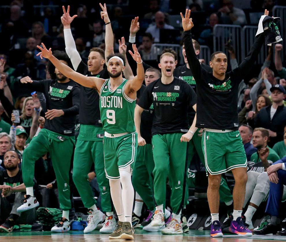 Celtics' Unfinished Business shirts, explained: Meaning behind the gold  letters in motto