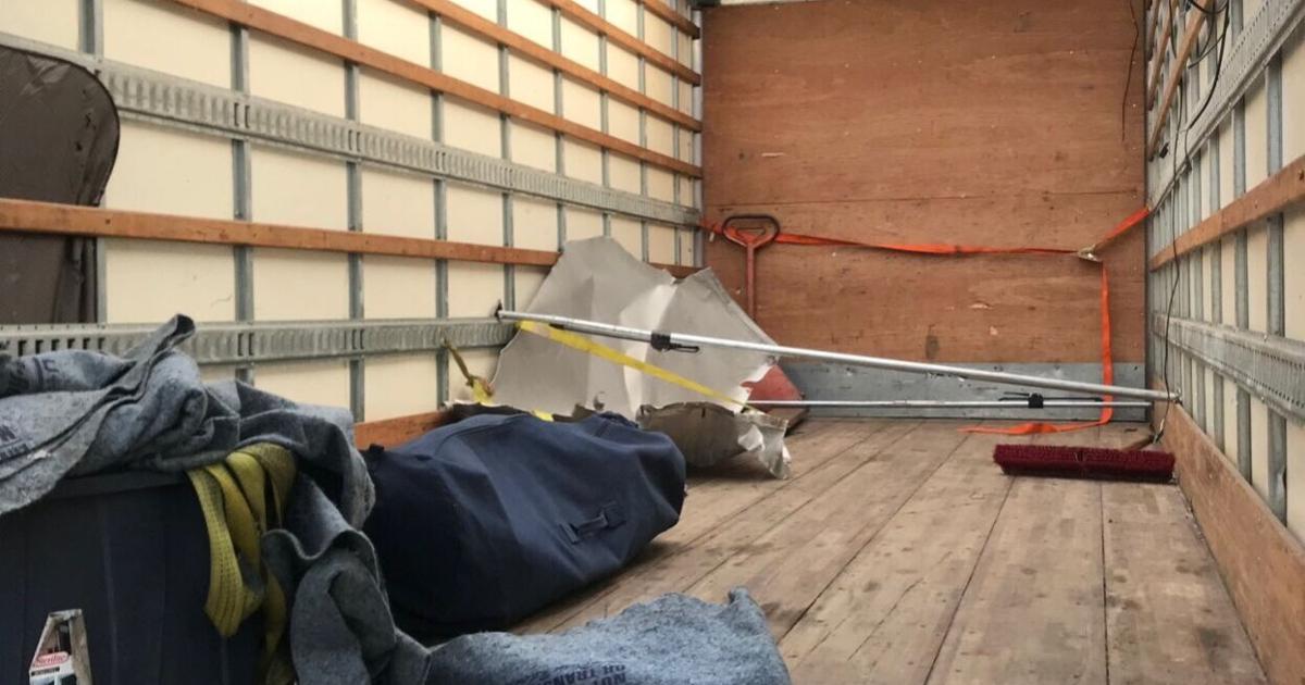 Roof peeled off box truck strikes another vehicle, driver charged with ...