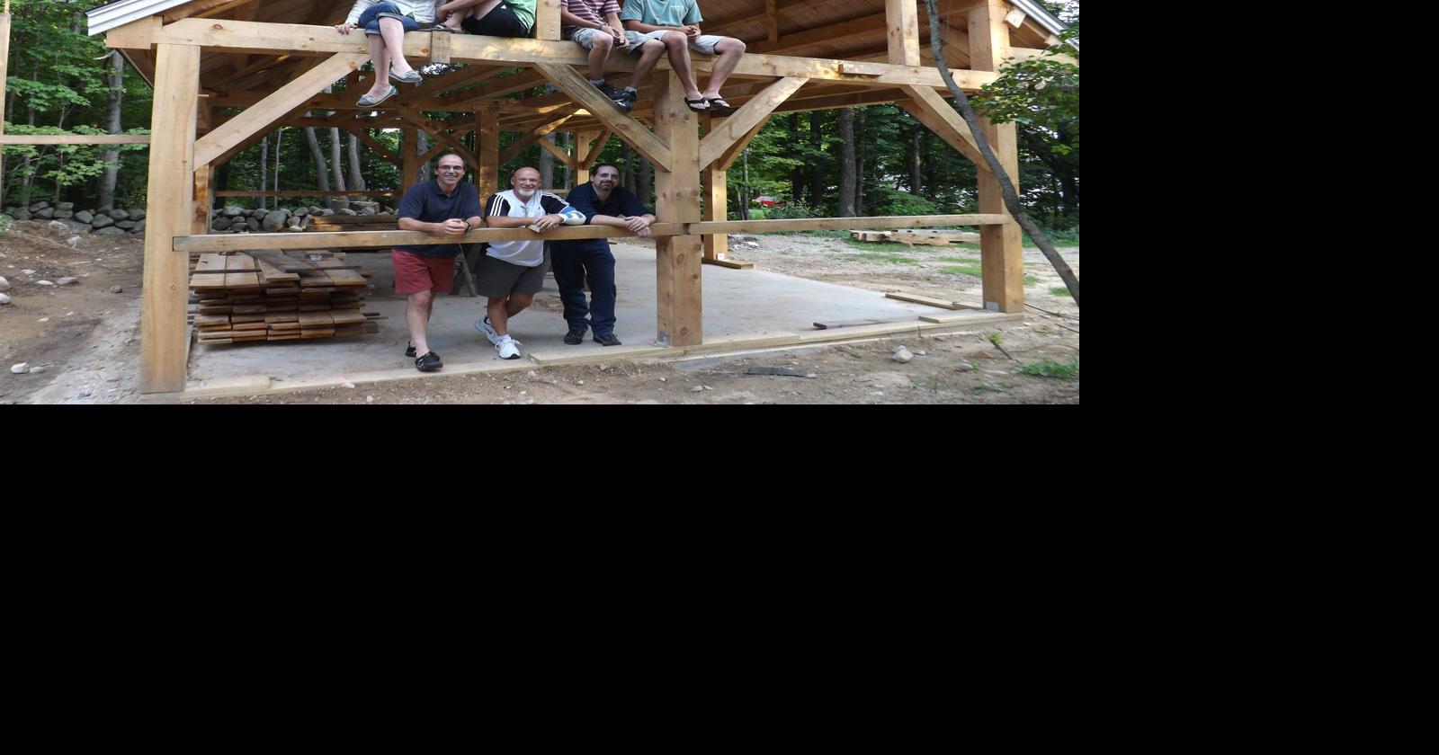 Volunteers complete Gary R. Lessard Memorial Pavilion Hooksett Banner