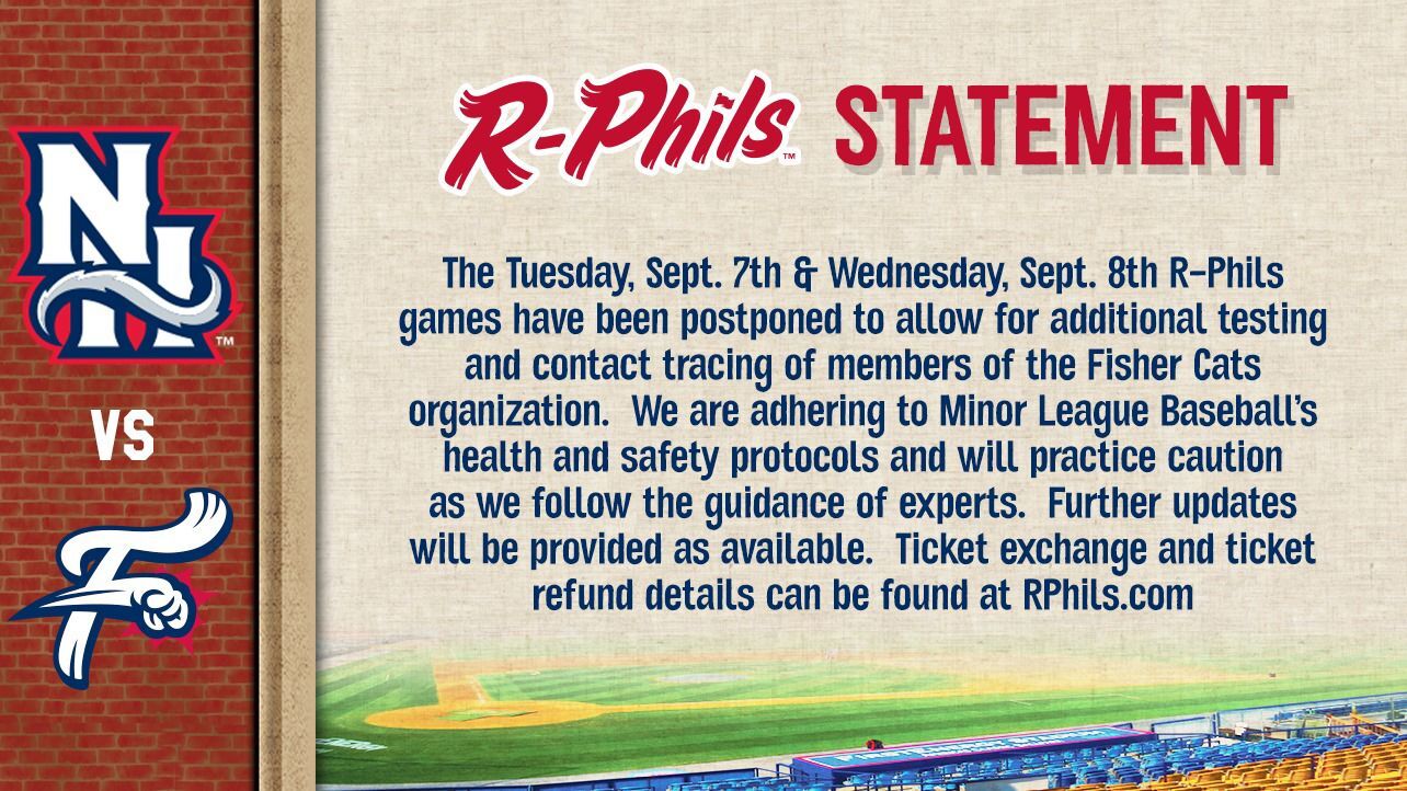 Reading Fightin Phils postpone remaining home games due to COVID