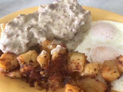 The Country Breakfast at The Golden Egg Diner in Portsmouth