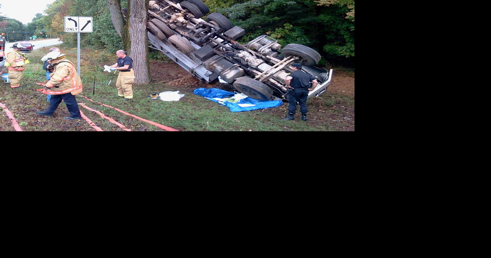 Hooksett accident flips dump truck Public Safety