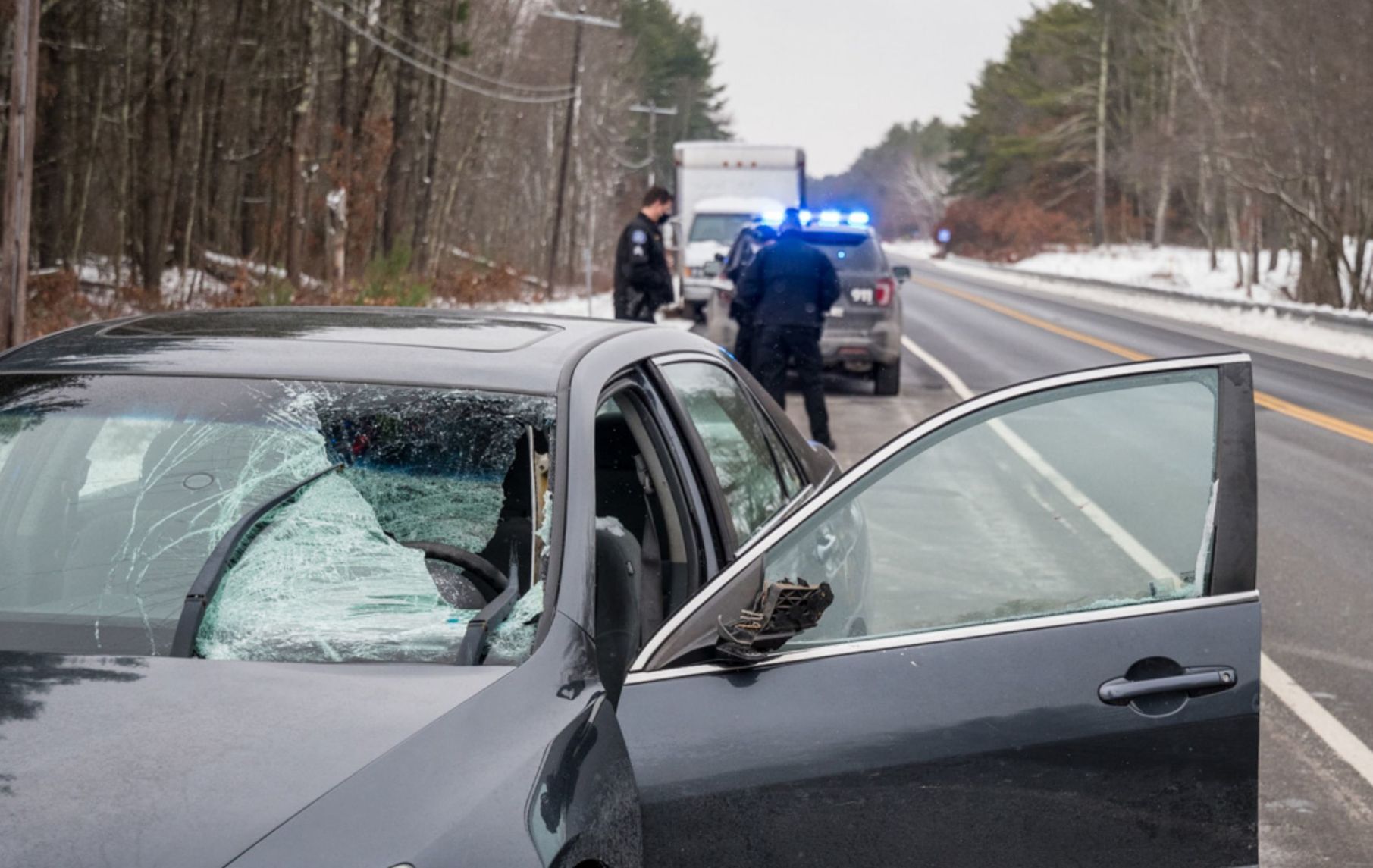 Londonderry man hospitalized after ice from box truck smashes into his face - Vimarsana News