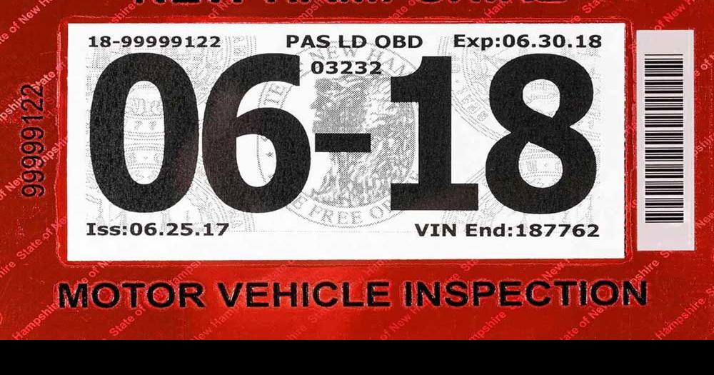 State No need for (inspection) sticker shock State