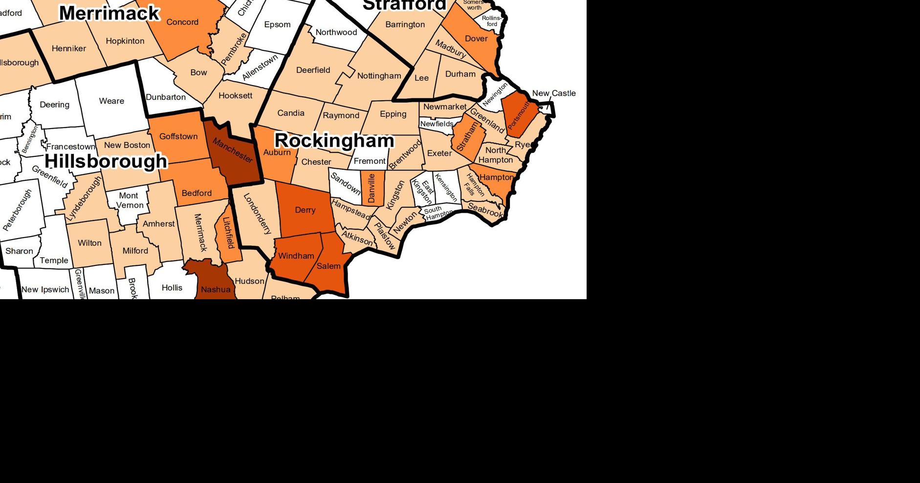 Map of rockingham county nh