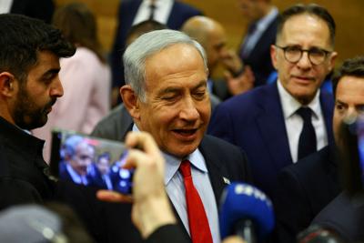 FILE PHOTO: Israeli Prime Minister Benjamin Netanyahu addresses the Knesset