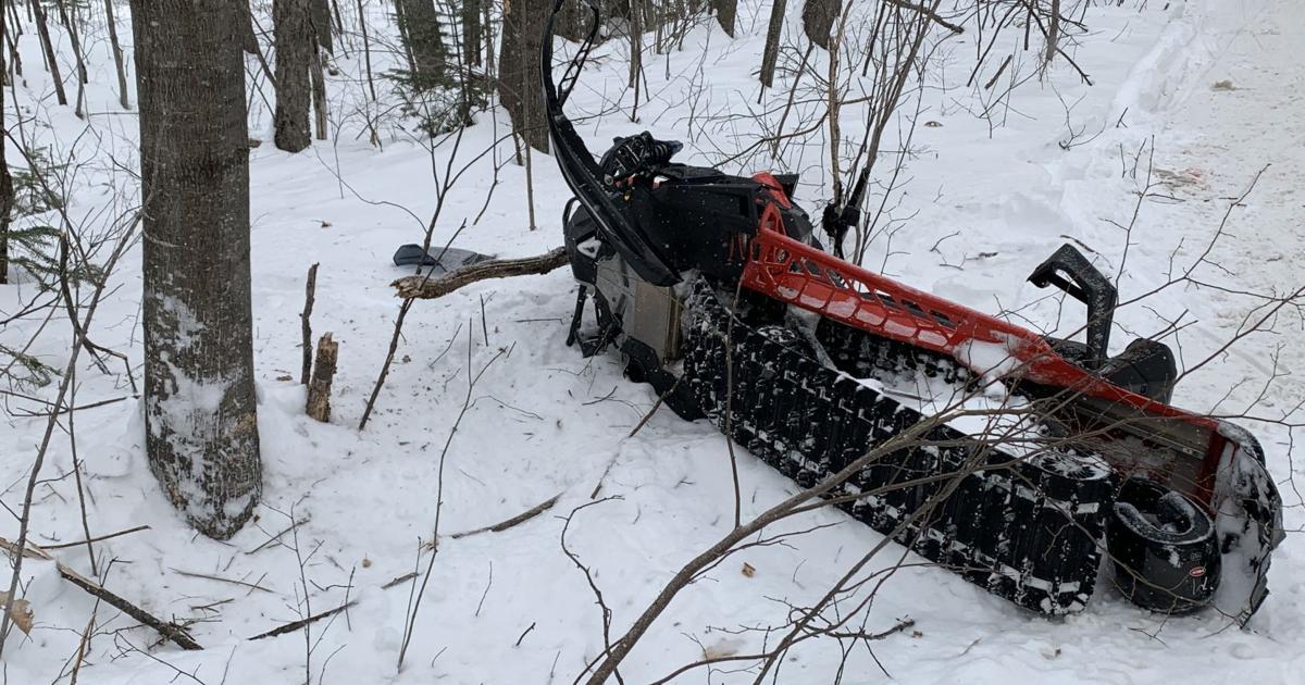 Conn. pair escape serious injury when snowmobile hits tree in Gorham ...
