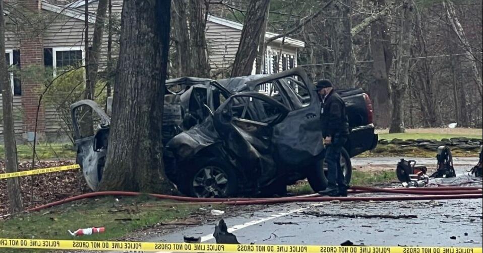 Driver killed as truck hits tree in Pelham, bursts into flames - Vimarsana News