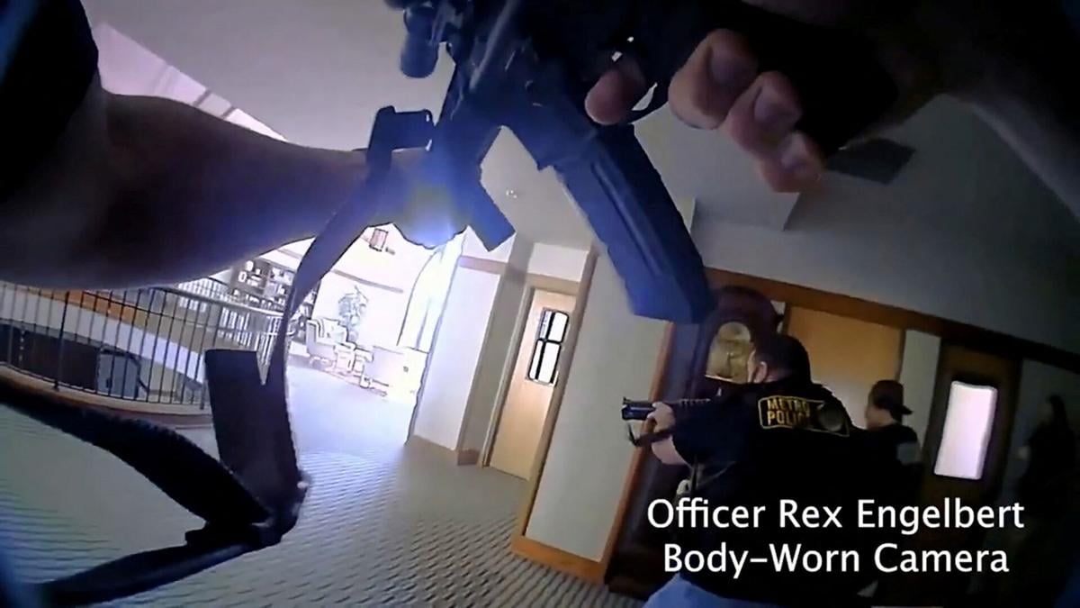 Metropolitan Nashville Police Department Officer Rex Engelbert points