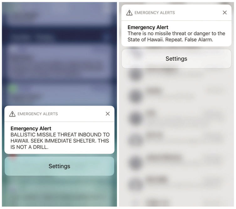 The texts loved ones sent during the Hawaii missile alert mishap