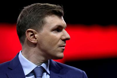 FILE PHOTO: FILE PHOTO: Political activist James O'Keefe speaks at CPAC in Washington