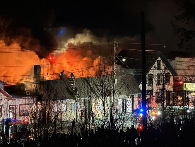 Fire in Downtown Plymouth