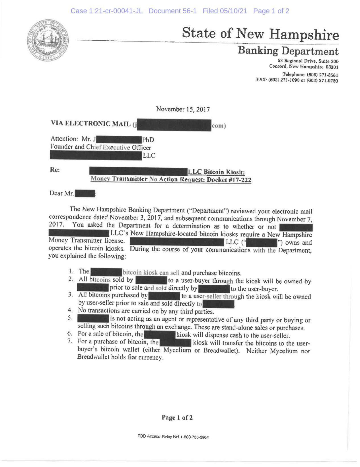 Regulation of bitcoin kiosks: Feds say yes; State says no | Innovators |  unionleader.com