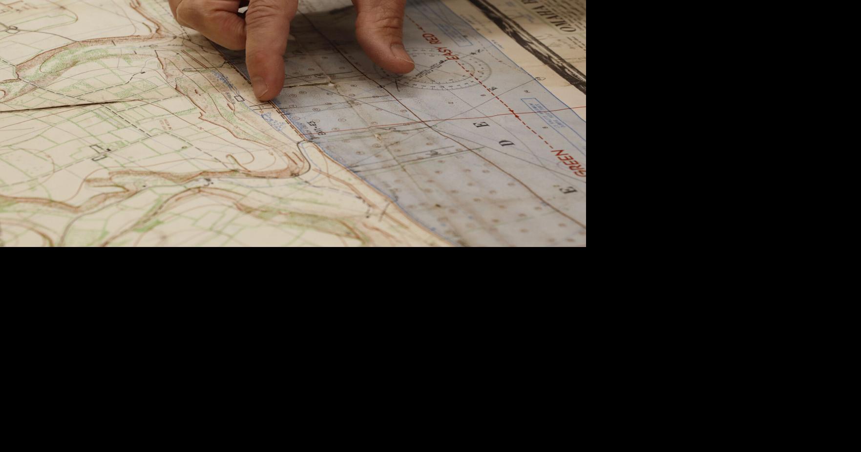 Top secret D-Day map of Omaha Beach goes to Library of Congress