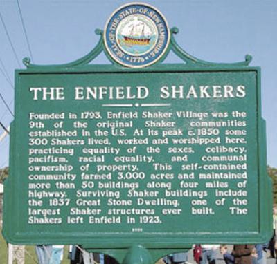 Roadside History The Enfield Shakers Historical Markers Unionleader Com