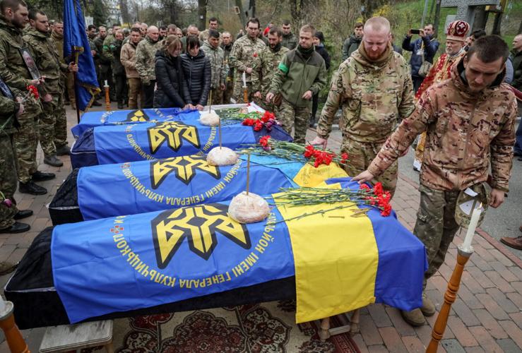 Funeral of Ukrainian National Guard servicemen in Kyiv