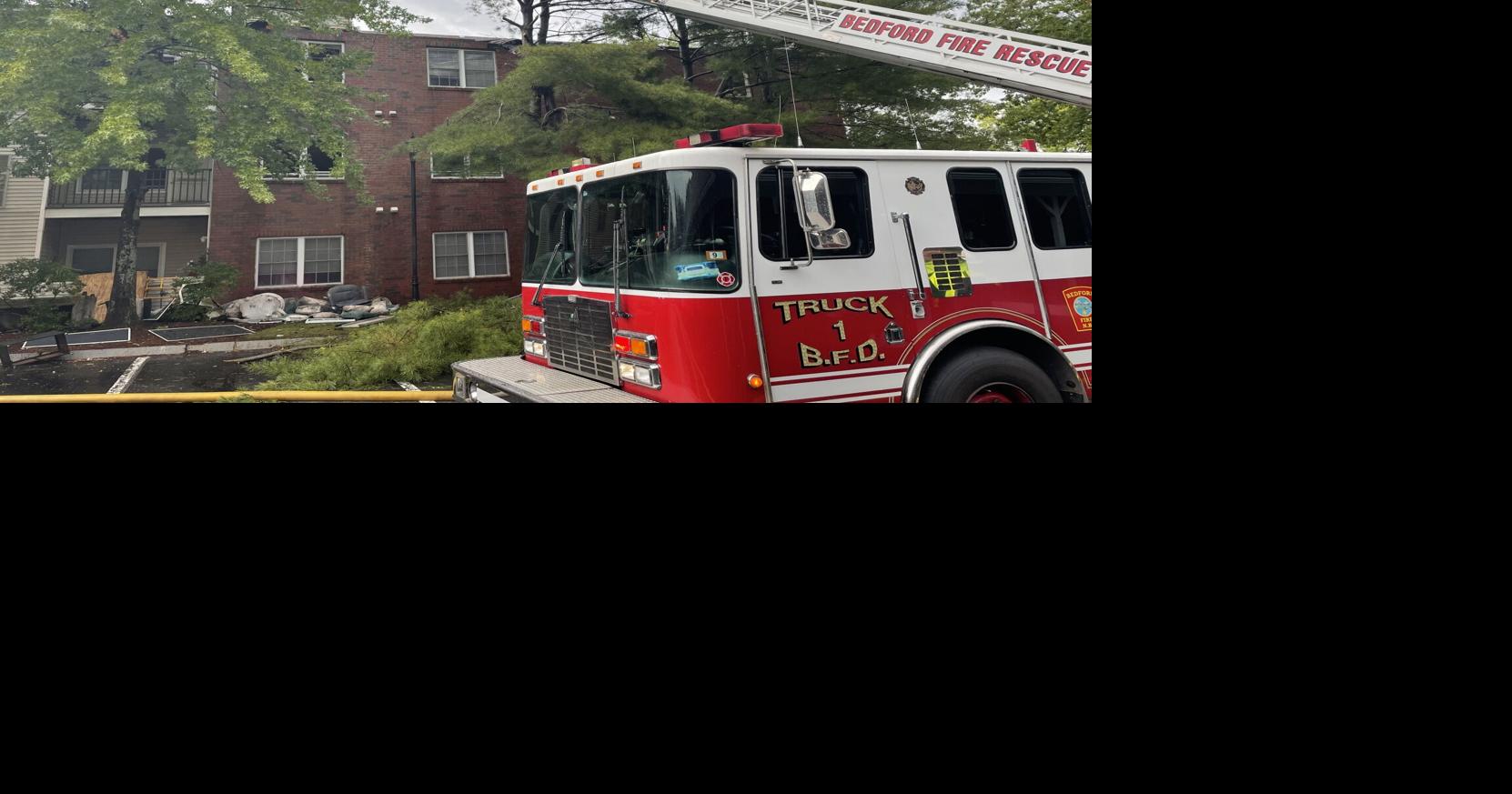 No injuries reported, 36 displaced in 3-alarm fire at Bedford apartment ...