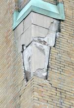 Crumbling concrete at St. Anthony