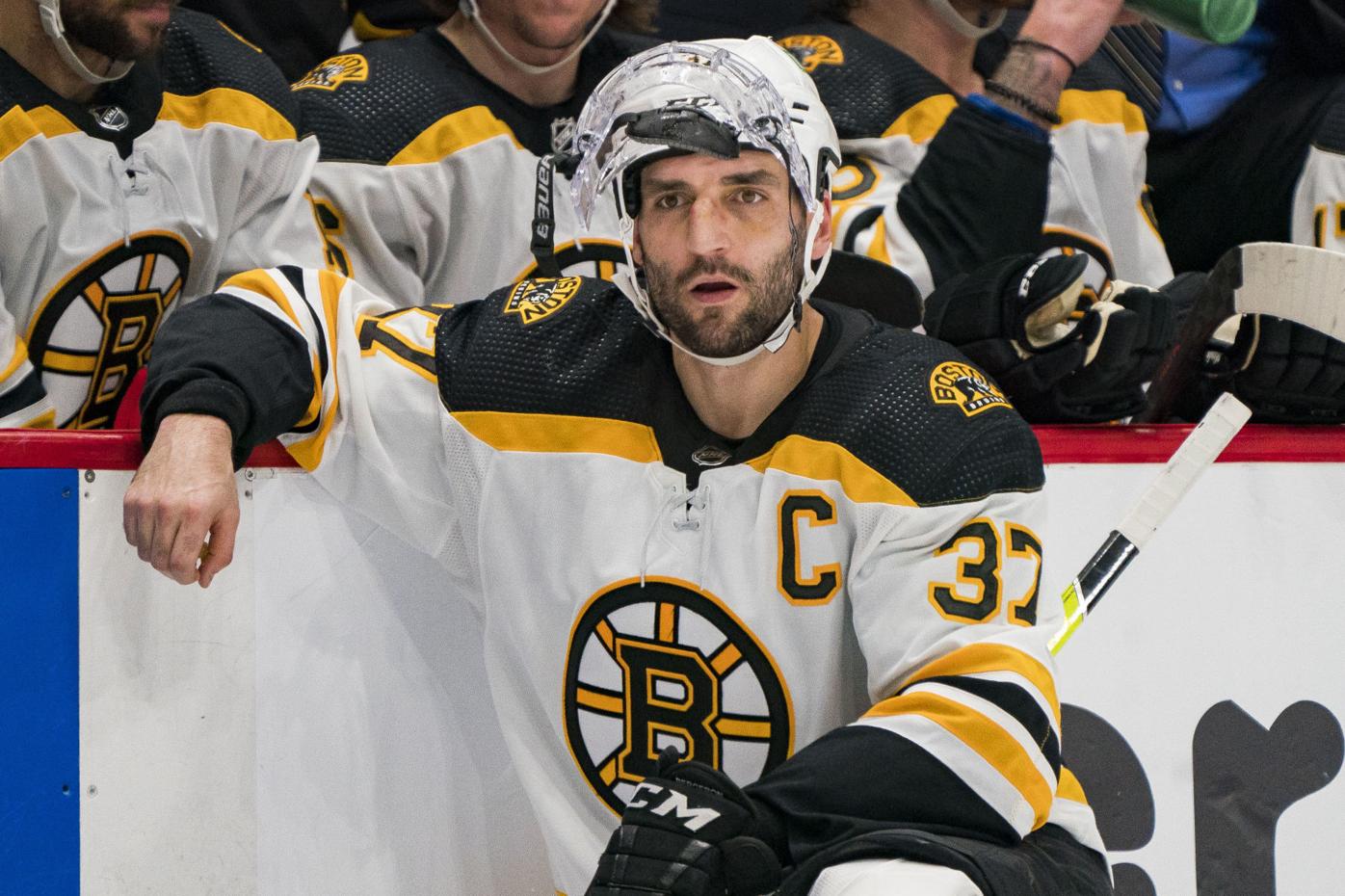 PATRICE BERGERON BOSTON BRUINS YOUTH NAME AND