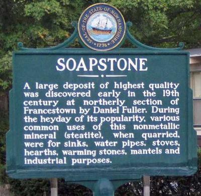 Roadside History Soapstone In Francestown Historical Markers