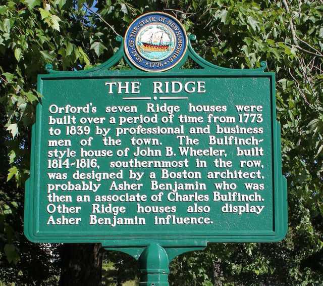 Roadside History The Ridge houses in Orford Historical Markers