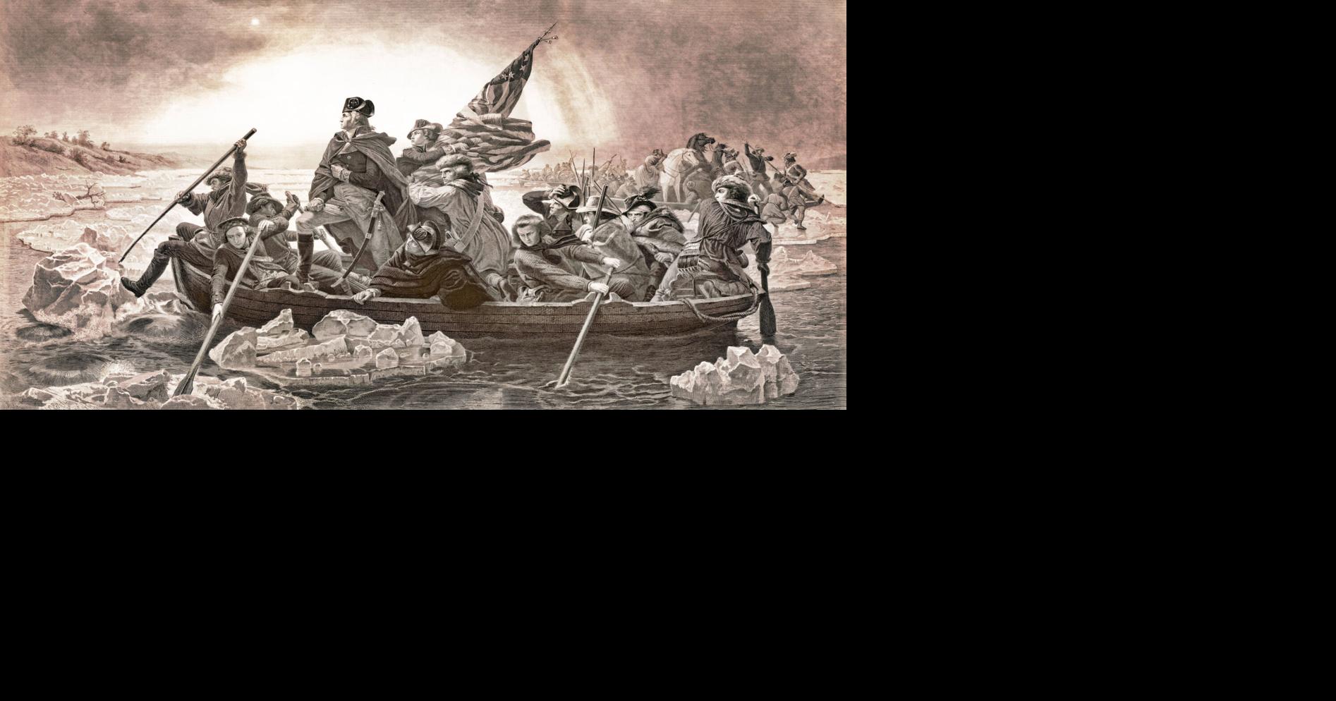 Looking Back: John Stark and his regiment cross the Delaware River with Washington on Christmas night 1776.