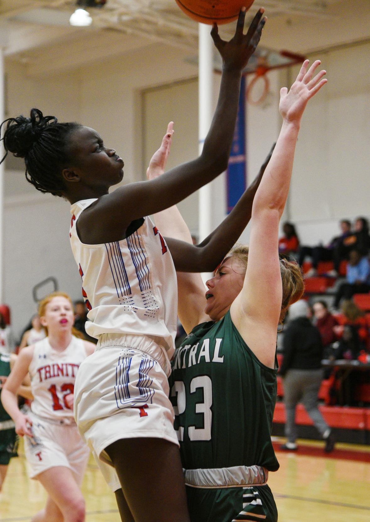 Girls Basketball Central S Speed Wears Down Trinity High