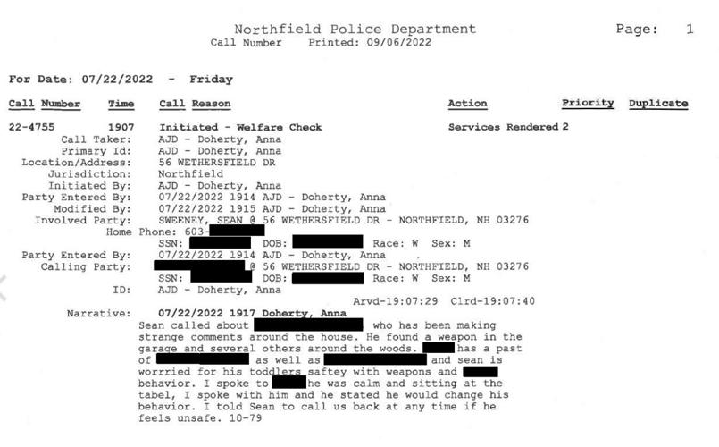 July 22 Northfield Police log