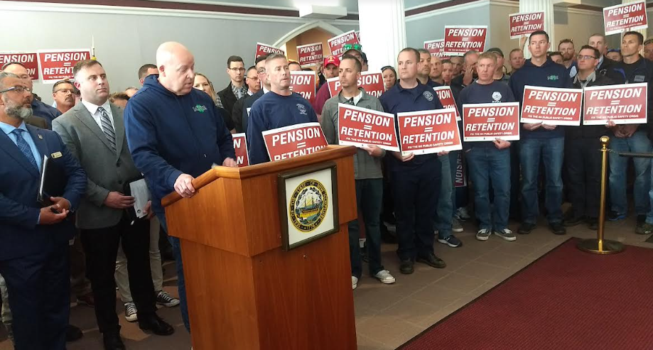 First responders seek pension benefits in state budget deal