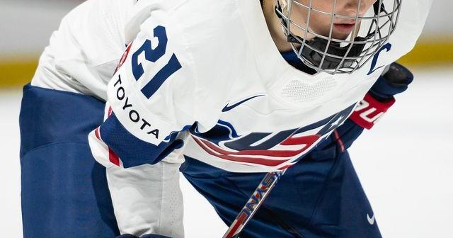 USA's Hilary Knight stays focused on the ice.