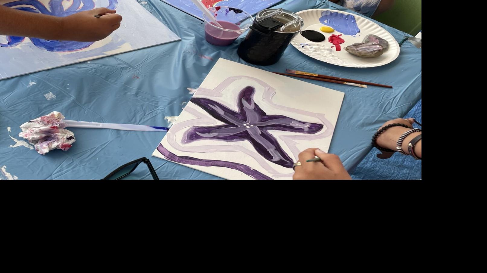 Starfish Watercolor Art Project and Painting Idea - Rhythms of Play