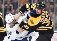 Lightning outlast Bruins in brawl-filled contest