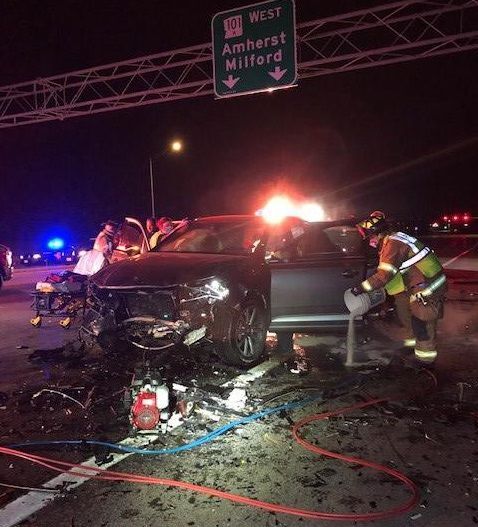 Wrong-way Driver Suffers Life-threatening Injuries In Violent Nashua ...