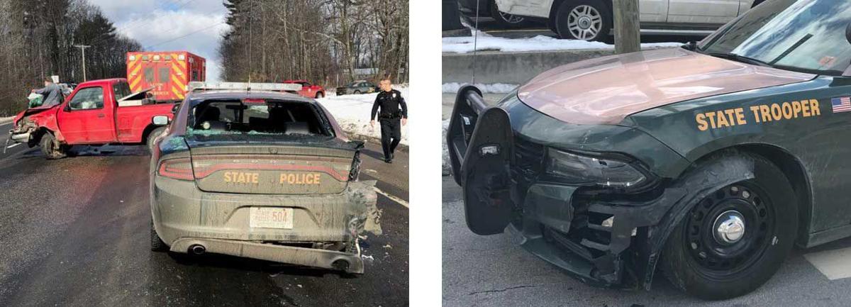 State Trooper Injured Two Cruisers Damaged In Crashes Wednesday