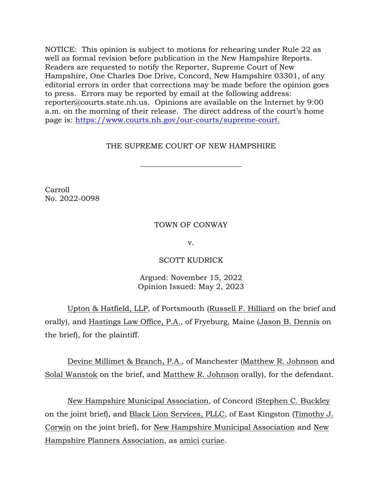 Court rules Conway houses can offer shortterm rentals Courts