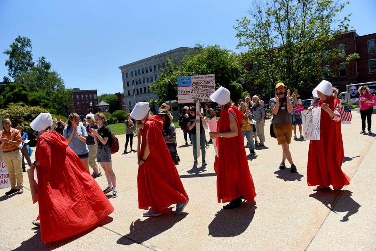 Handmaids Protest Budget at State House