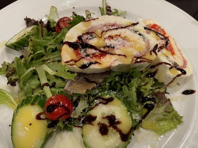 Homemade fresh mozzarella roll