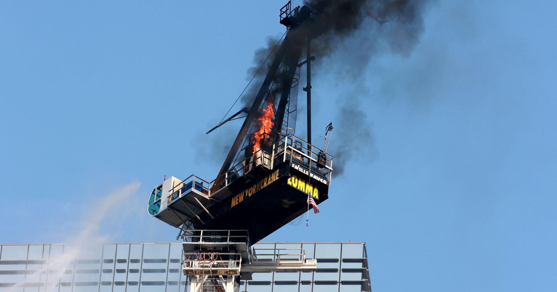 Manhattan crane catches fire near Hudson Yards, collapses onto street below, six injured - Vimarsana News