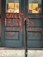 Vandals deface Thompson Hall with 'UNH funds genocide' graffiti