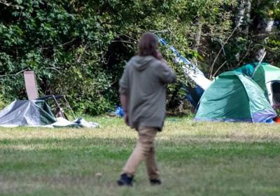 Homeless camp relocation