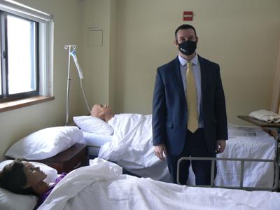 White Mountains Community College President Charles Lloyd in training room