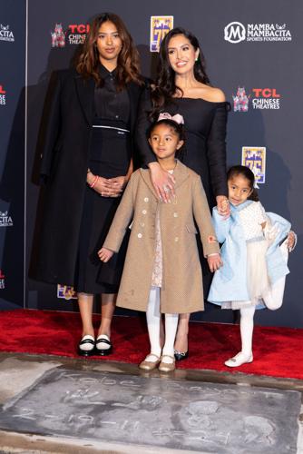 Kobe Bryant’s family attends a ceremony of the placement of handprints and footprints in Hollywood