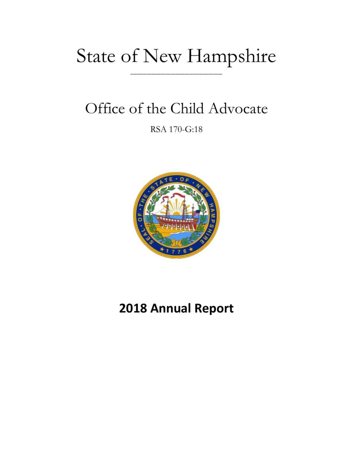 Office Of Child Advocate Annual Report Unionleader Com