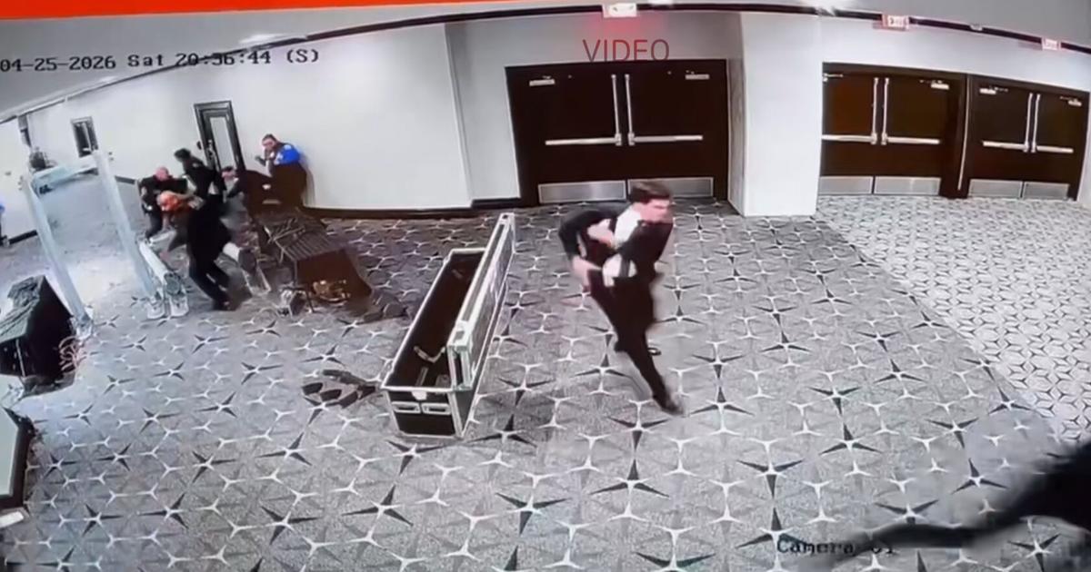 Video shows moment Secret Service officer fired at correspondents' dinner suspect