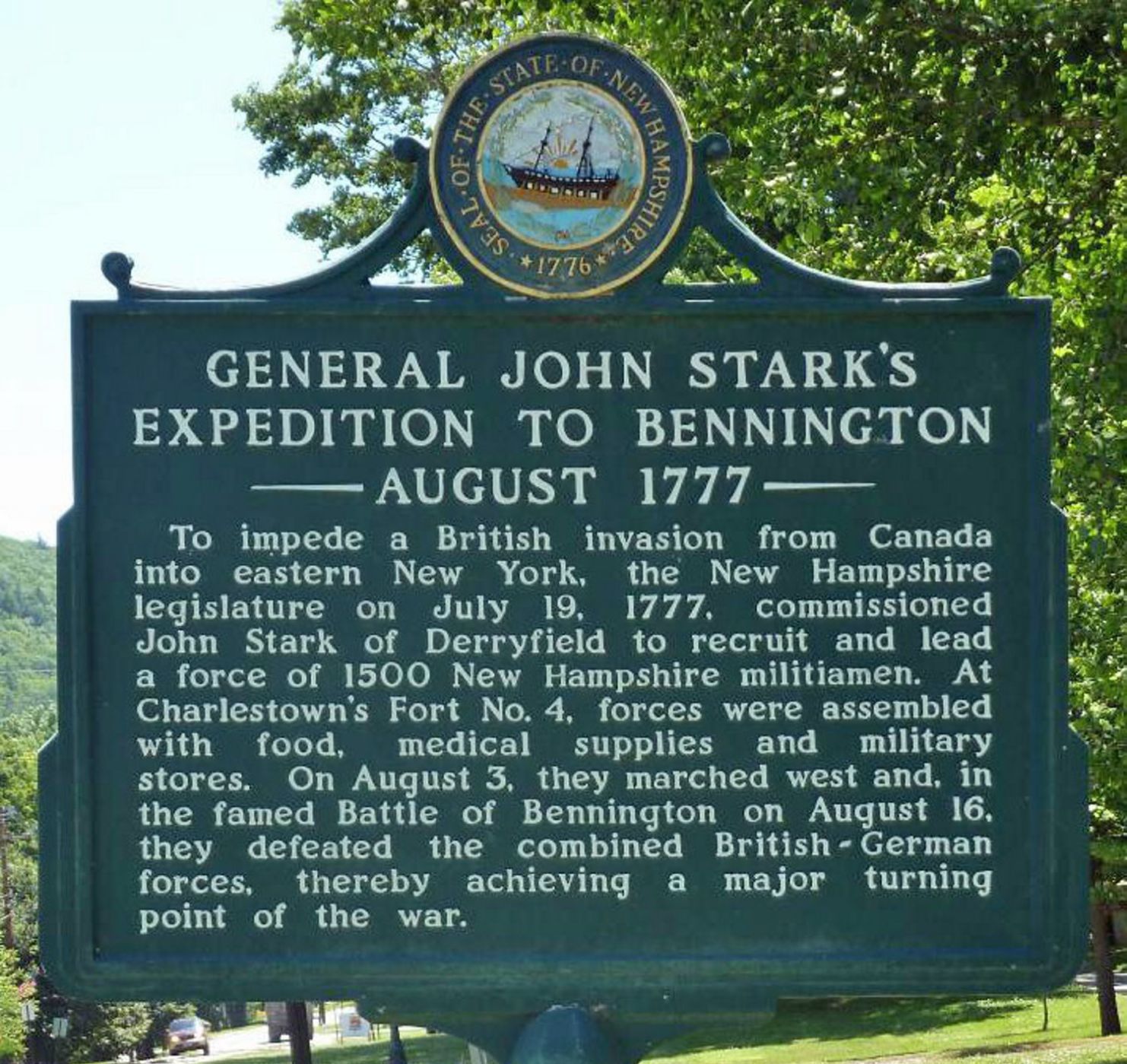 Roadside History: General John Stark, 1728-1822 | Historical Markers ...