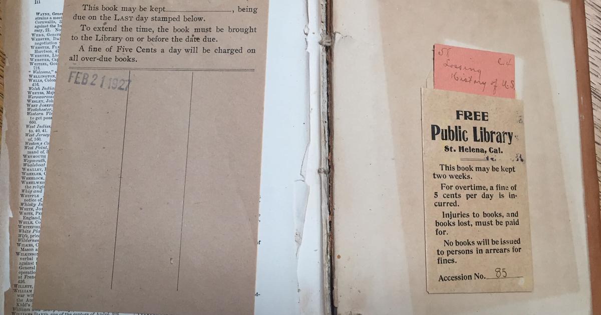 After nearly 100 years, a library book was returned | Back Page ...