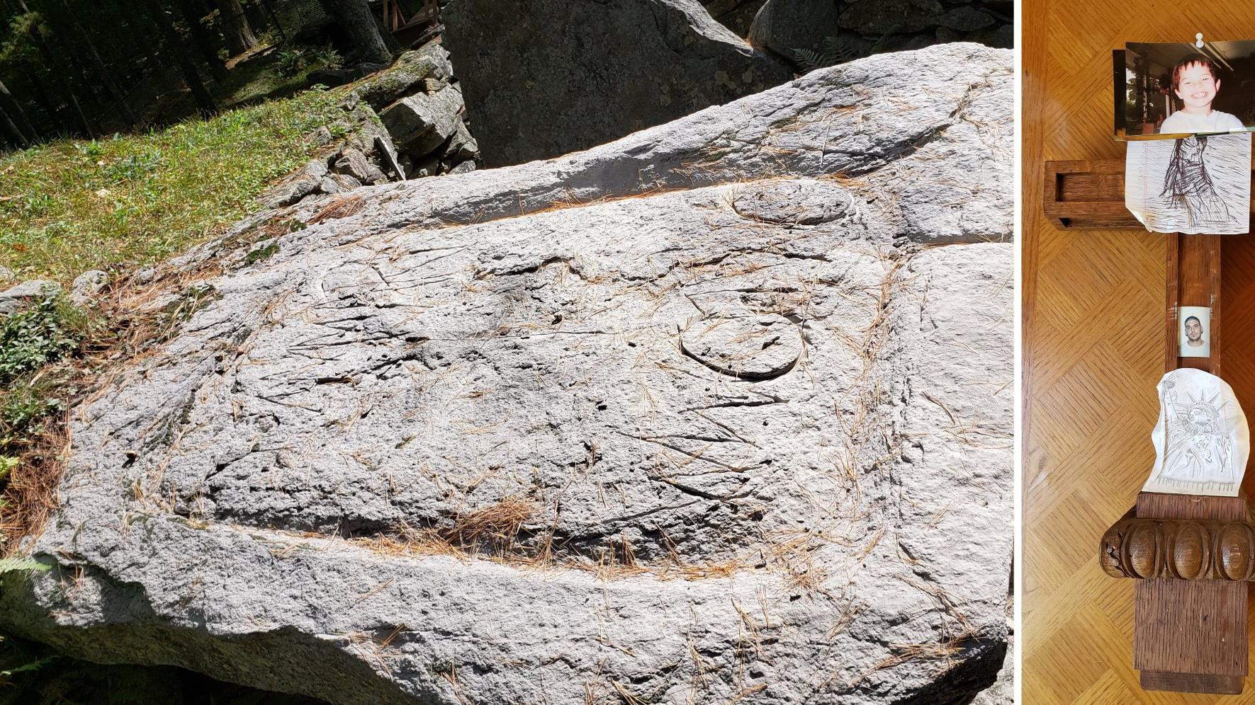 Sacrificial stone at America's Stonehenge vandalized with power tool, cross  left behind | Crime