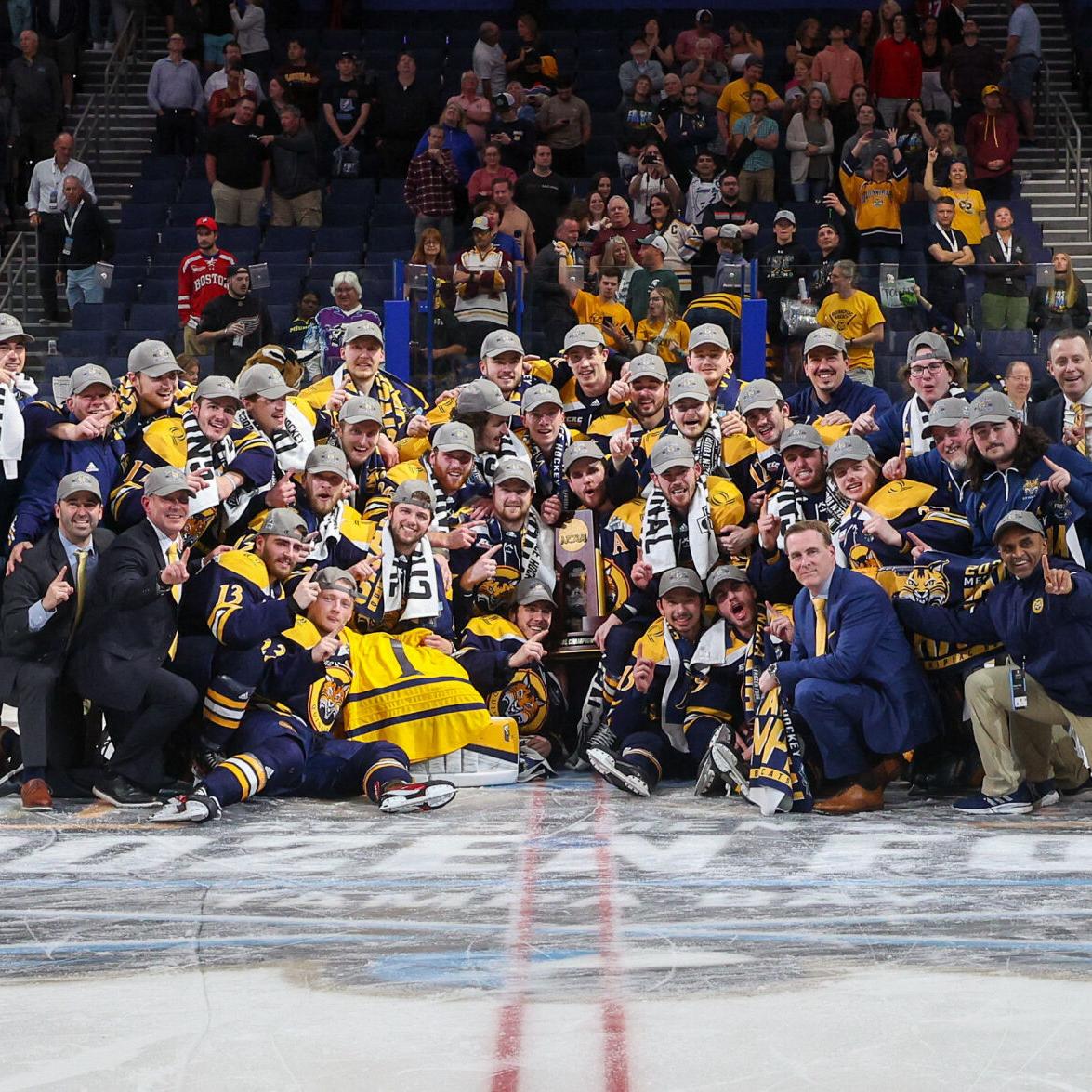 Quinnipiac's Bobcats hope to clinch the title at Frozen Four