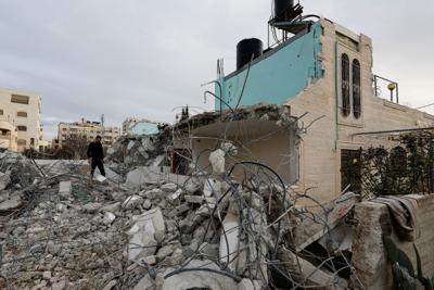 FILE PHOTO: Israeli army demolishes houses of Palestinian assailants in the Israeli-occupied West Bank